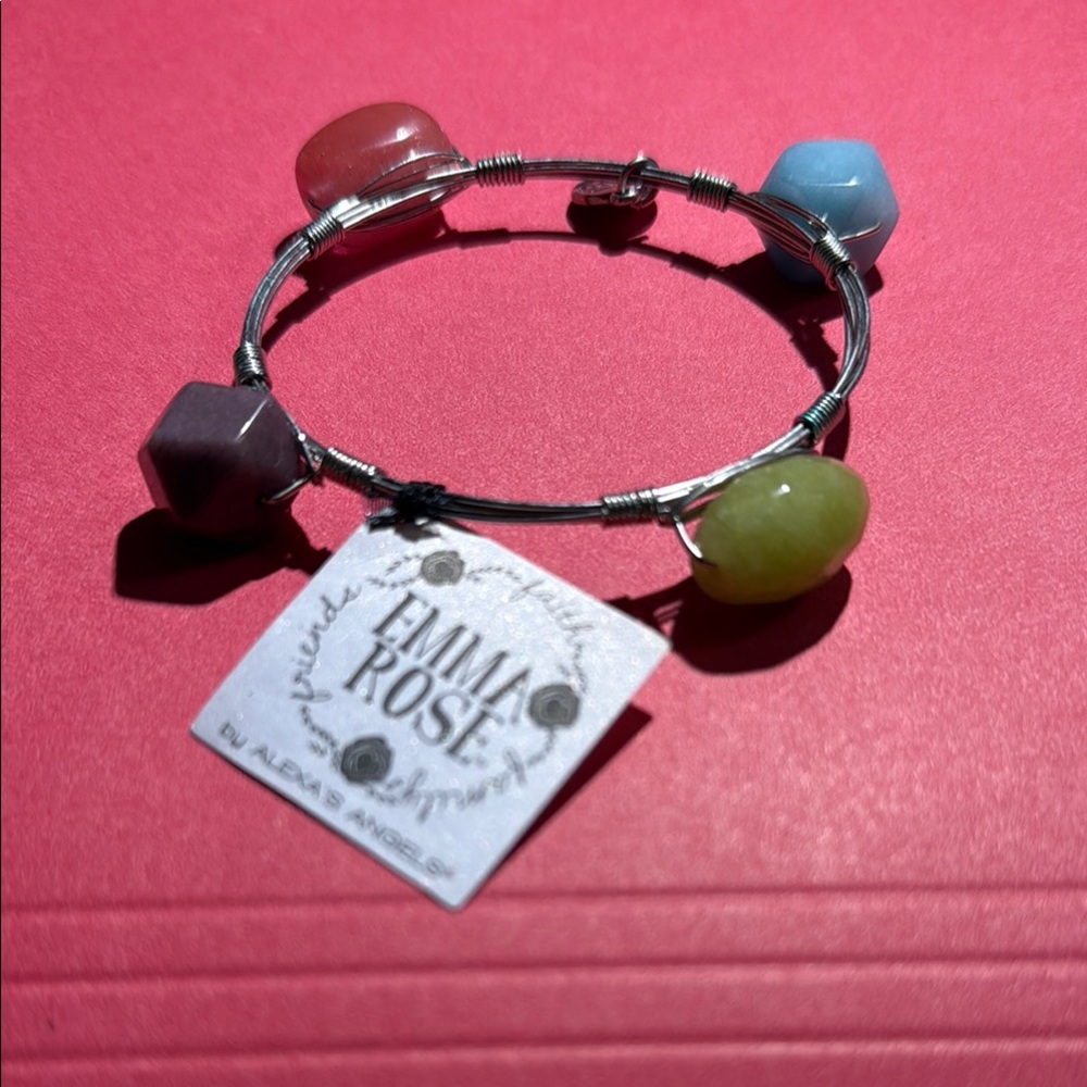 Multicolor Gemstone Bangle - Picture 3 of 7